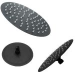 REGADERA ANTISARRO REDONDA 4" COLOR NEGRO SS304