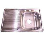 FREGAD AC INOX 1 TARJA 1 ESC IZQ 78X48