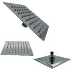 REGADERA ANTISARRO CUADRADA 8" SS304