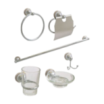 JUEGO DE ACCESORIOS 6 PZAS CROMO 2600