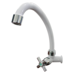 LLAVE FREGADERO PISO CRUZ  COMBINADA BCA /CROMO  KF-P2001 GREEN TECH