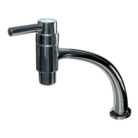 LLAVE SENCILLA CURVA LAVABO T/ BAR  CROMO BF-3206