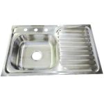 FREGAD AC INOX 1 TARJA 1 ESC DER 80X50