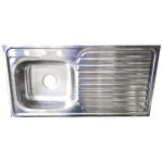FREGAD AC INOX 1 TARJA 1 ESC DER 100X50