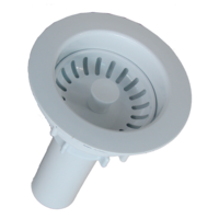 CONTRA CANASTA PLASTICO BLANCA C/TUBO