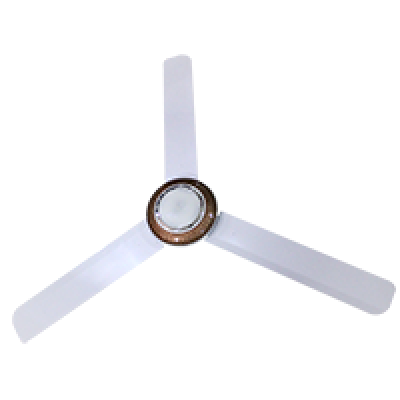 VENTILADOR MYVENT BLANCO C/TAPA CAFE C/LUZ LED 127V