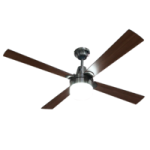 VENTILADOR MYVENT BROOKLYN 75W P/LUZ LED ASPAS MADERA DOBLE CARA