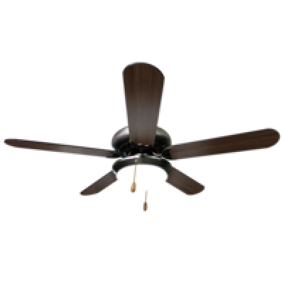 VENTILADOR MYVENT BILBAO 75W P/LUZ LED ASPAS MADERA CAFE OSCURO