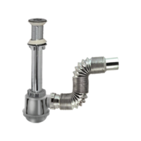 CESPOL FLEXIBLE PVC METALIZ.P/LAV.BOTE CHICO REG.ACERO I.